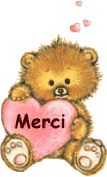 gif animé merci ours